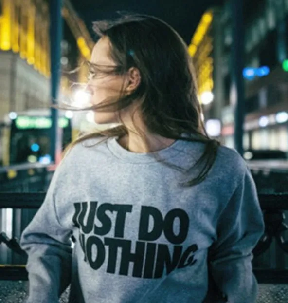 Women's Autumn Casual Sweatshirt With Printing "Just Do Nothing"