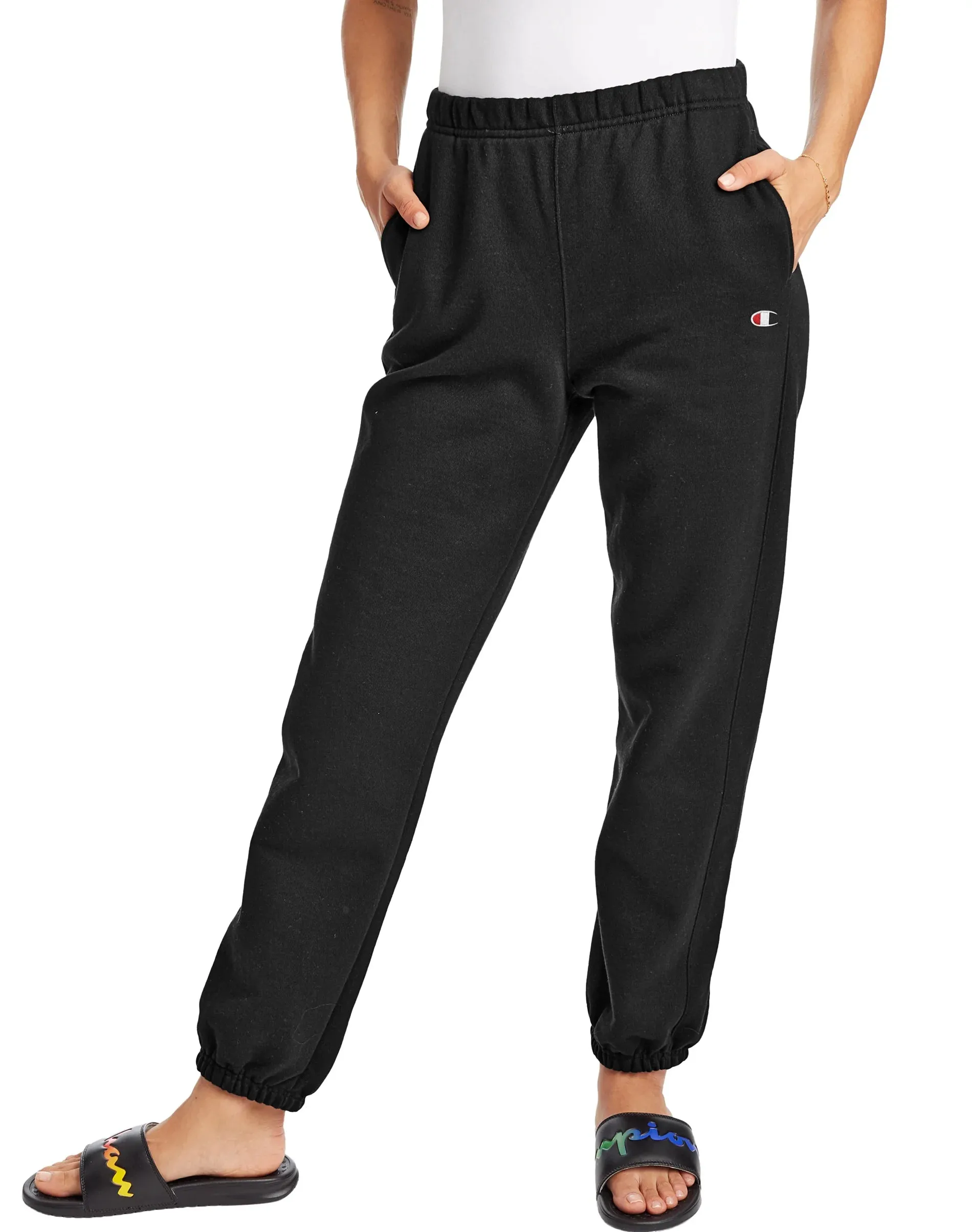 Women's Champion Reverse Weave Oversized Sweatpants Black