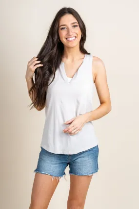 Z Supply Ella easy tank top soft grey